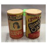 (2) Vintage Oatmeal Containers