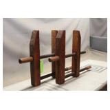 (2) Vintage Wooden Hand Screw Clamps