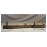 Wooden Rack With (2) Glass Insulators