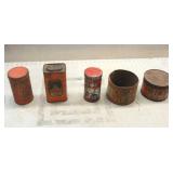 (5) Antique Cans