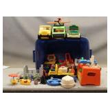 Tote of Fisher-Price, Playskool and Misc Toys