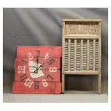 Washboard & Wisconsin Badger Clock