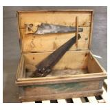 Wood Trunk 38' x13'x22' With (2) saws