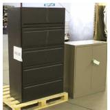 5-Door Metal File Cabinet & 2-Door Cabinet