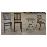 Bistro Table, Chair & (2) Stools