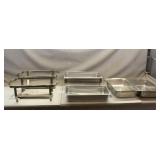 (10) Full Size Steam Table Pans & (2) Chafing Hold