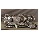 Tote of Assorted Vintage Hub Caps