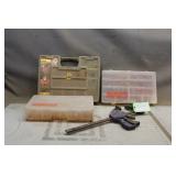 (3) Hardware Storage Boxes & Irwin Quick Grip