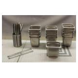 (20) Stainless Steel Food Pans & Dividers