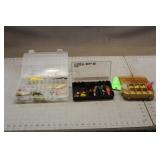 (3) Tackle Organizers w/ Assorted Spinners & Jigs