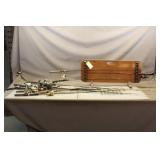 Fishing Pole Holder & Assorted Fishing Poles