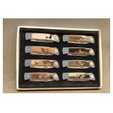 Set Of (8) BUDK  Wildlife Knife Collection