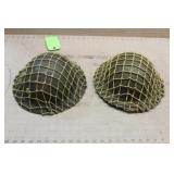 (2) Japanese Type 92 Naval Landing Helmets