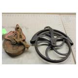 (2) Vintage Pulleys