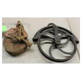 (2) Vintage Pulleys