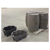 (4) Rain Barrels w/ Pedestal Stands