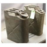 (2) 5-Gallon Military Style Jerry Cans