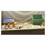 Tote w/ Siding Nails, Door Knobs, Chain Links Pop-