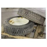 (2) Bridgestone 225/70R19.5 Tires