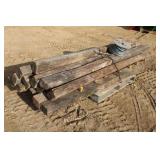 (13) 4''x6''x101-8' Wooden Posts W/ Roll Of
