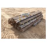 (16) 4''x6''x106'' Wooden Posts W/ Roll Of Braided