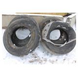 (4) 11R22.5 Semi Tires