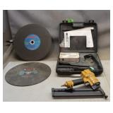 (2) 16' Racine Rail Cut Discs & Stanely Nail Gun