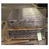 (2) Chrome 4-Shelf Wire Shelving Units 24 x 36