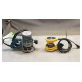 DeWalt Orbital Sander & Makita 1/2' Router