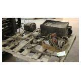 (3) Tire Irons, Battery Charger, Winch & Misc