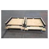 Pair of Custom Wood Rolling Platform Dollies