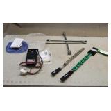 (2) Socket Rails, Tire Iron & Electronic Brake Con