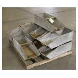 (10) Galvanized Bins Approx. 28'x9'x11'