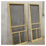 (2) Wooden Screen Doors