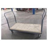 Industrial Wire Mesh Stock Cart on Casters