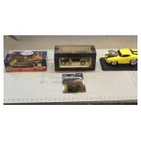(4) Die Cast Cast Collectable Cars