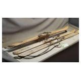 (2) Sets of Antique Ski's