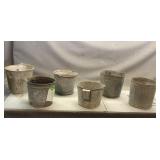 (6) Antique Galvanized Buckets