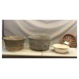 (3) Wash Basins & Antique Tractor Seat