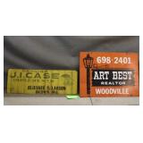 (2) Vintage Metal Signs