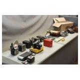 Box of Vintage Cameras & Flash Bulbs