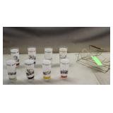 (8) Antique Auto Glasses w/ Carrier