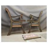 Vintage Coca-Cola Fountain Service Bench Supports