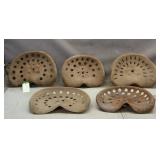 (5) Antique Tractor Seats