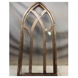 Antique Church Stained Glass Window Frame