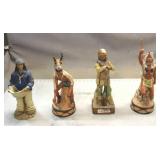 (4) Collectable Indian Statues & Decanters