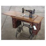 Vintage Singer Treadle Sewing Machine Set