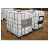 (2) Poly Tanks In Cages