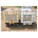 (2) Poly Tanks In Cages