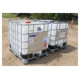 (2) Poly Tanks In Cages